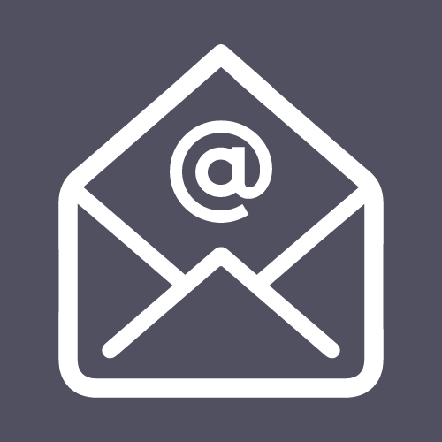 A mail/e-mail icon on a gray background