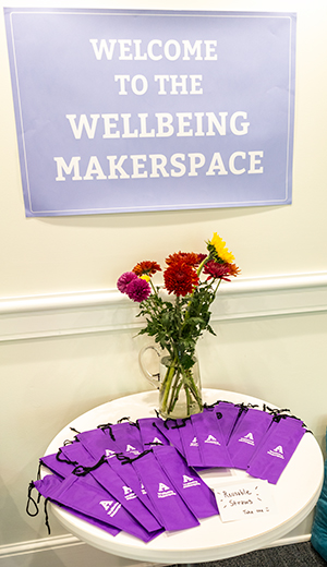 A sign that says Welcome to the Wellbeing Makerspace