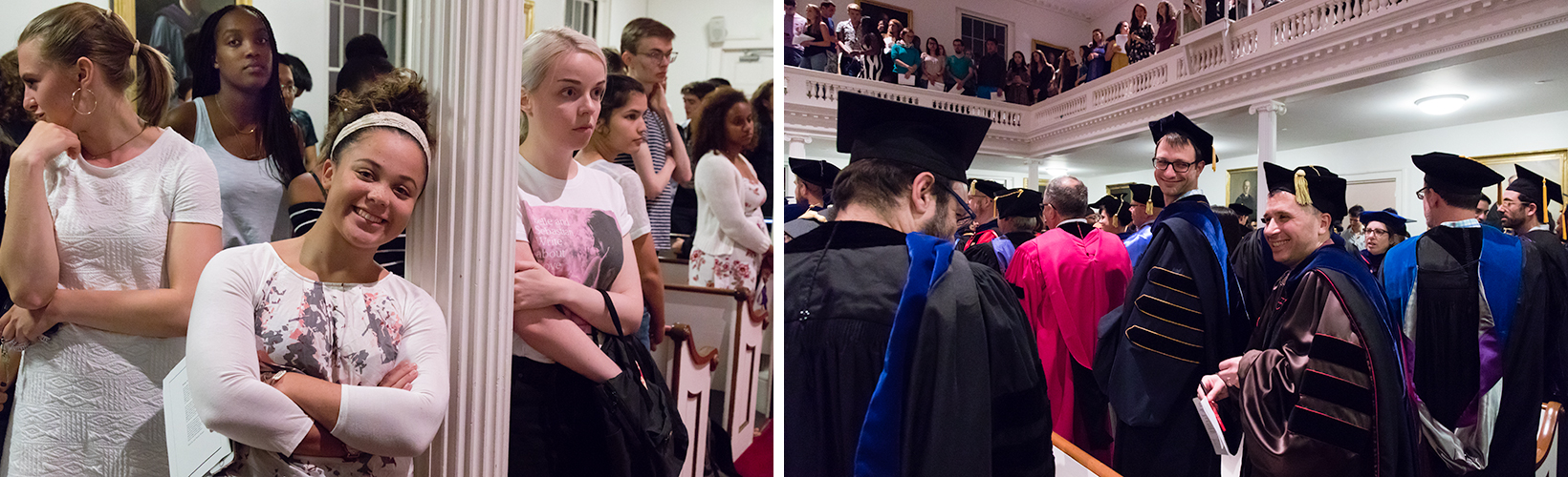 The crowd during the Convocation ceremony in Johnson Chapel