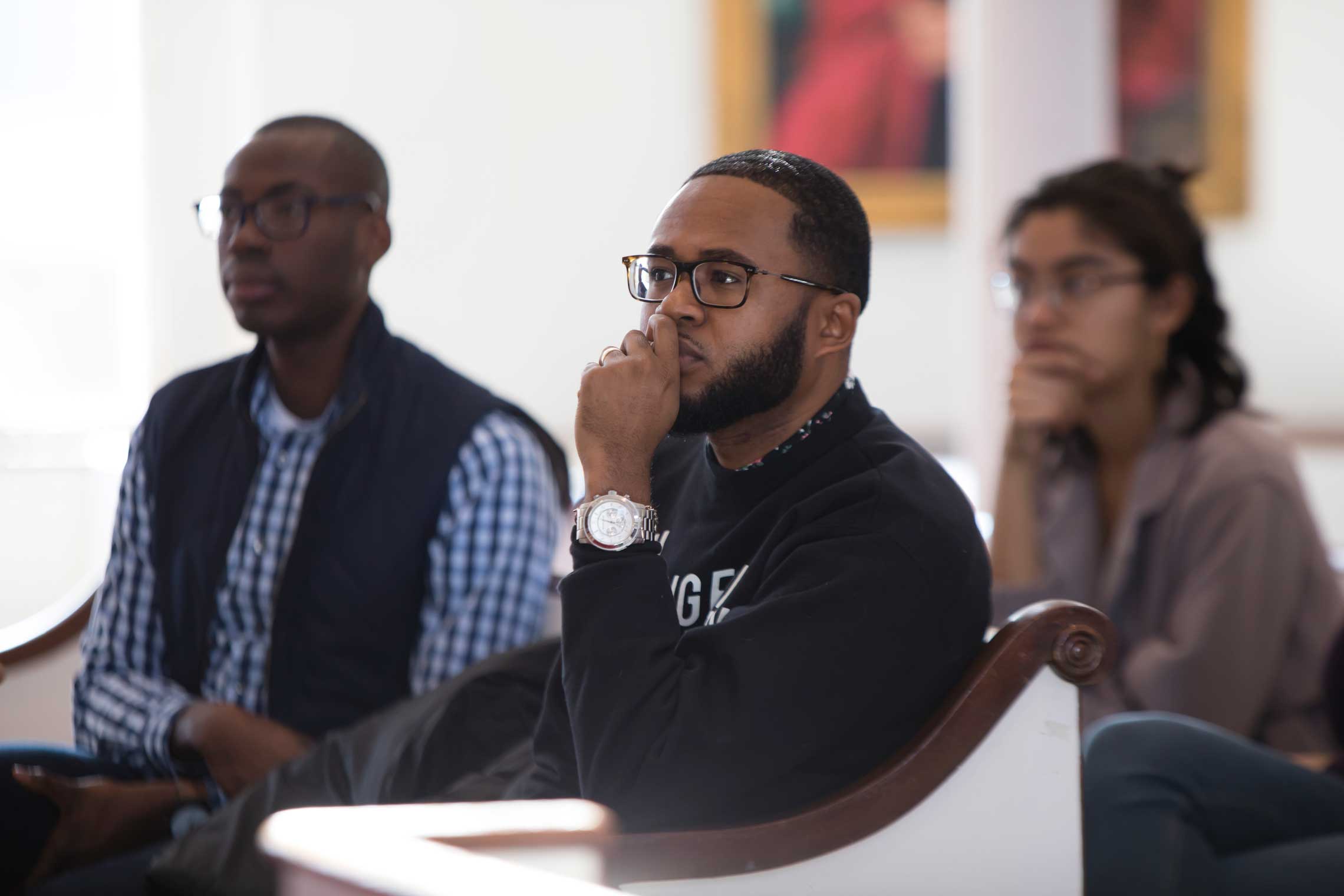 Audience members listening to Sonia Sanche's keynote address at the second annual Dr. Martin Luther King Legacy Symposium