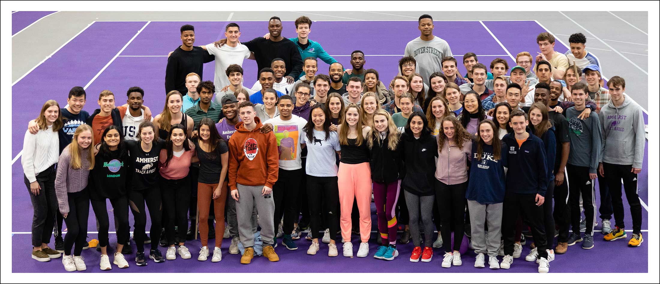The Amherst College track and field team