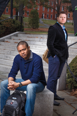 Jared Price ’14 (right) and Michael Zeigbo Chioke ’15