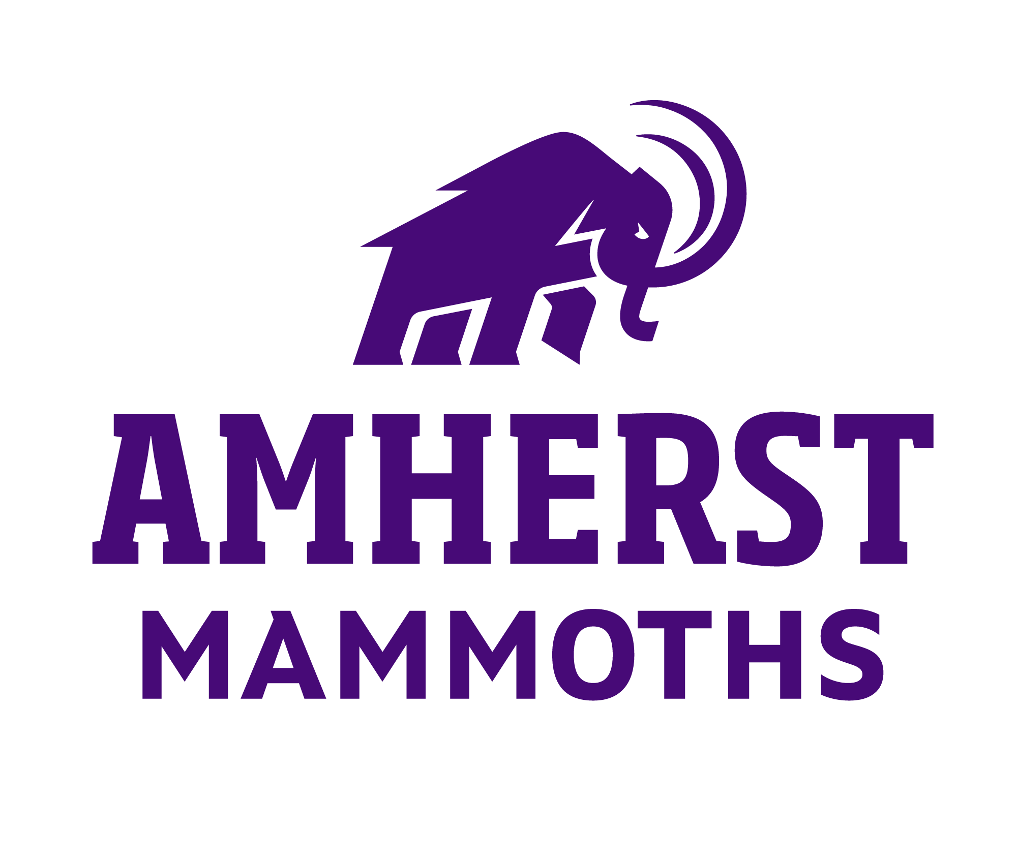 Mammoth logo with caption Amherst Mammoths