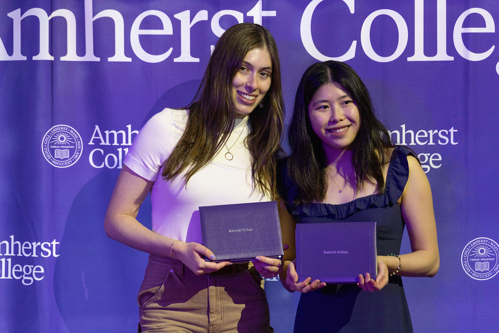 Two students receiving Undergraduate Awards