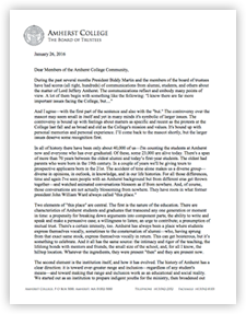 Read PDF of Amherst College Board Statement January 2016